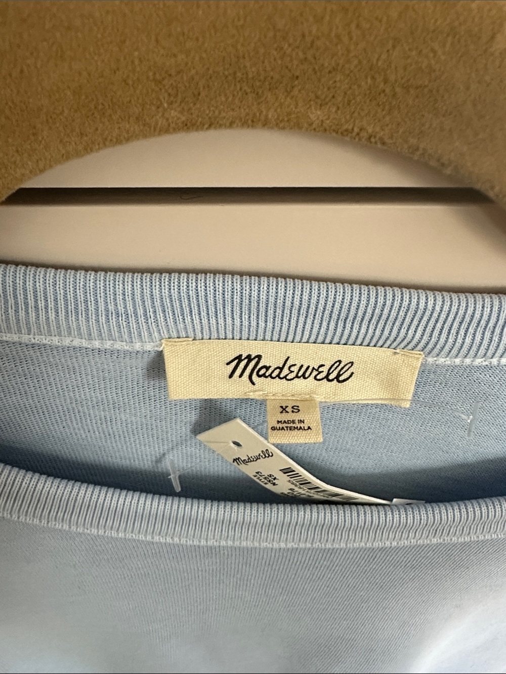 Madewell Light Blue Cropped Tee - Picture 2 of 6